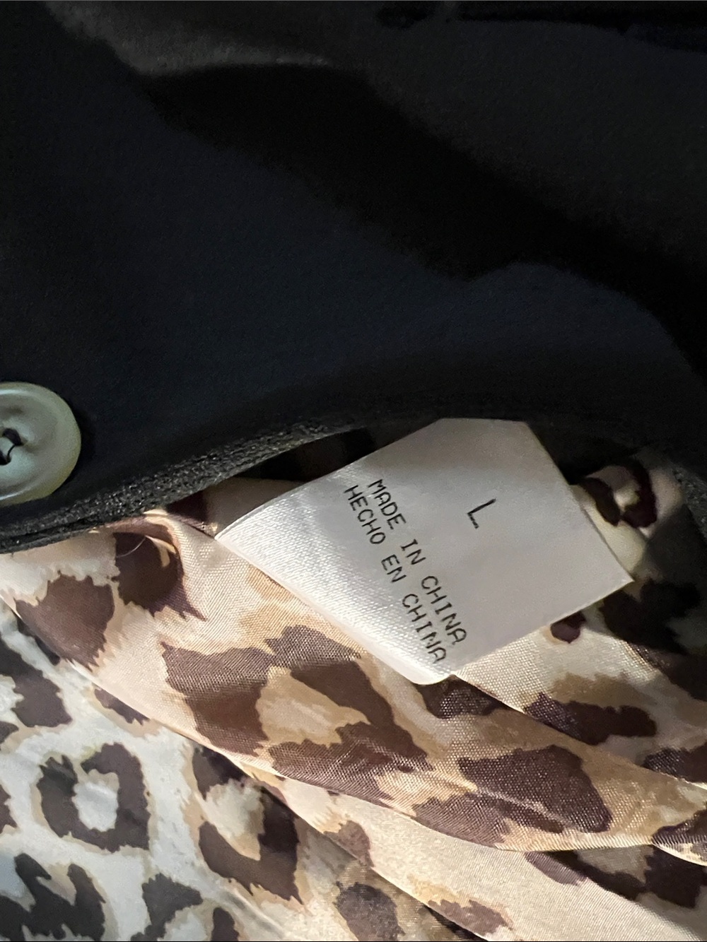 Andree Black Blazer with Leopard-Print Lining Like New Never Worn - Picture 4 of 8